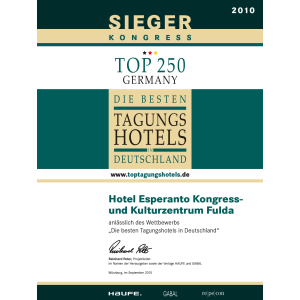 Sieger Kongress 2010 Top 250 Germany - Die besten Tagungshotels in Deutschland