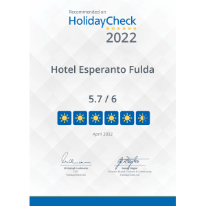 Recommended on HolidayCheck 2022